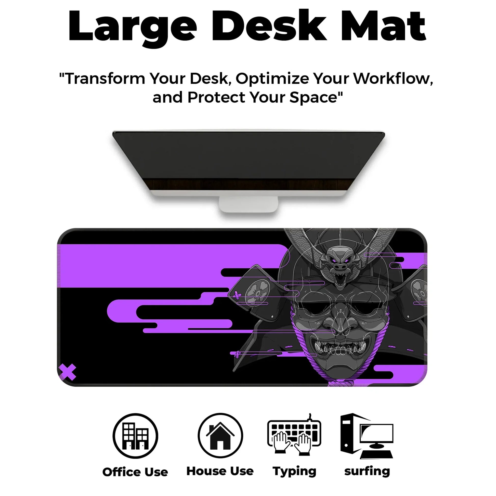 Cyber Oni - Purple - E-XL Mousepad image 5