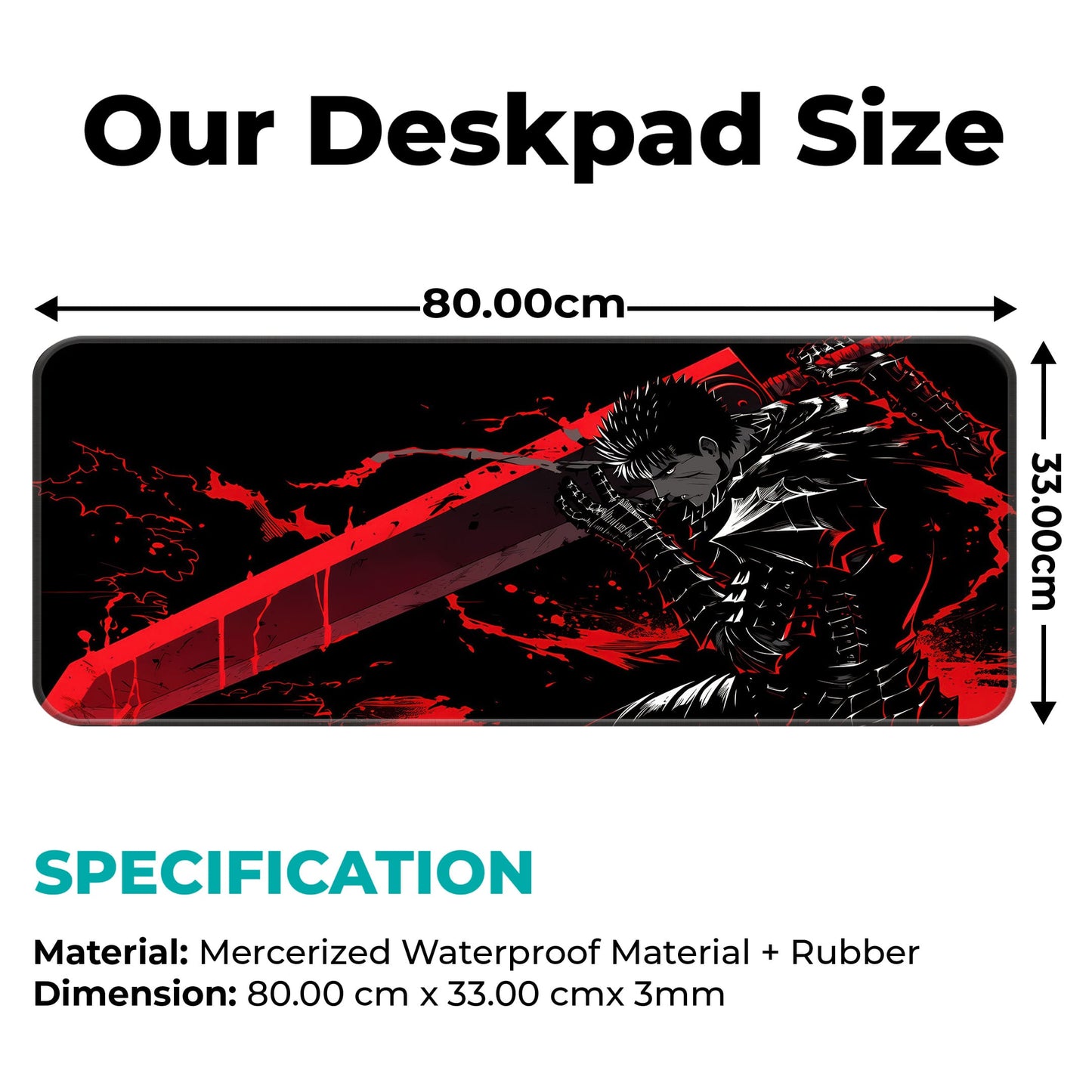 Berserk - Guts - E-XL Mousepad image 1