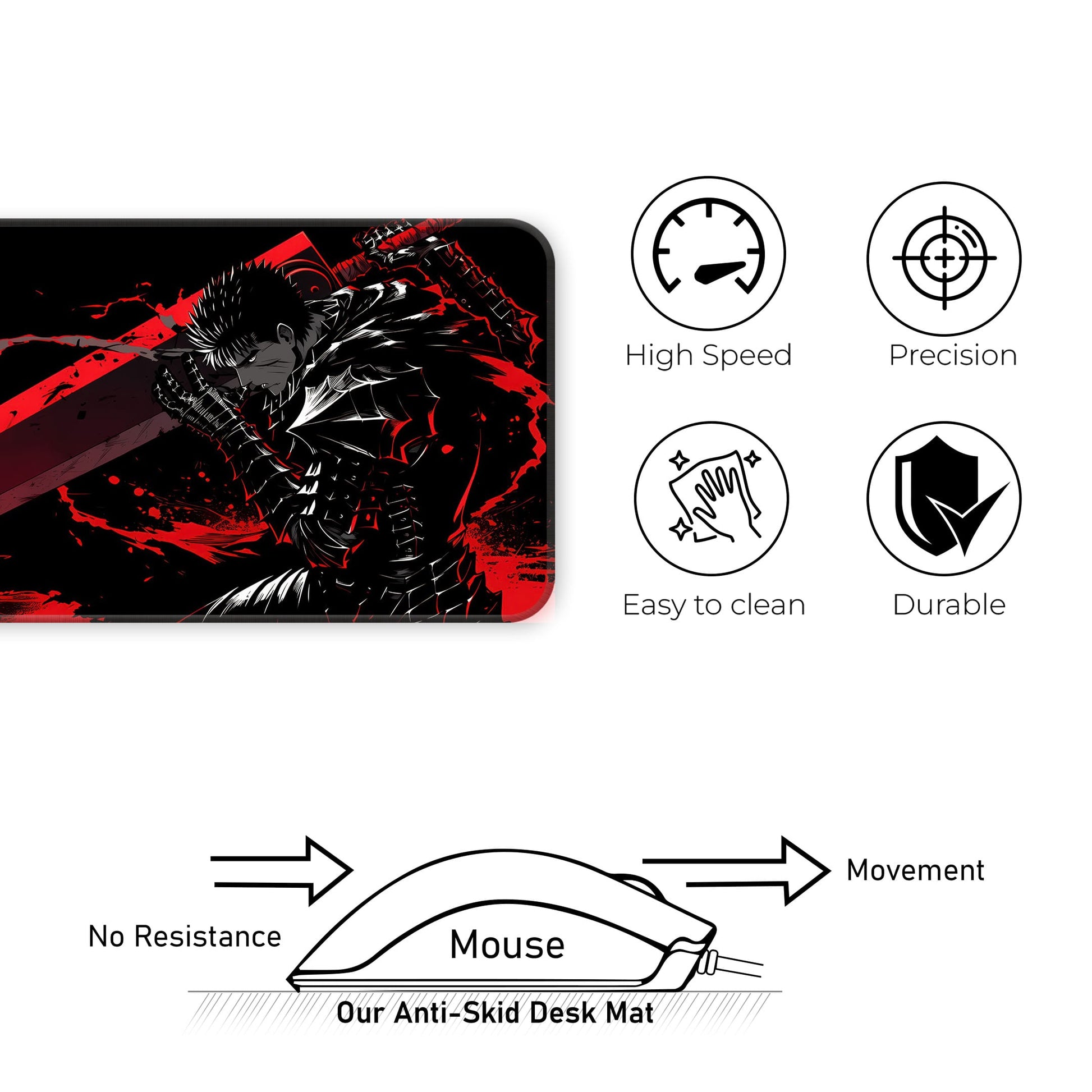 Berserk - Guts - E-XL Mousepad image 3