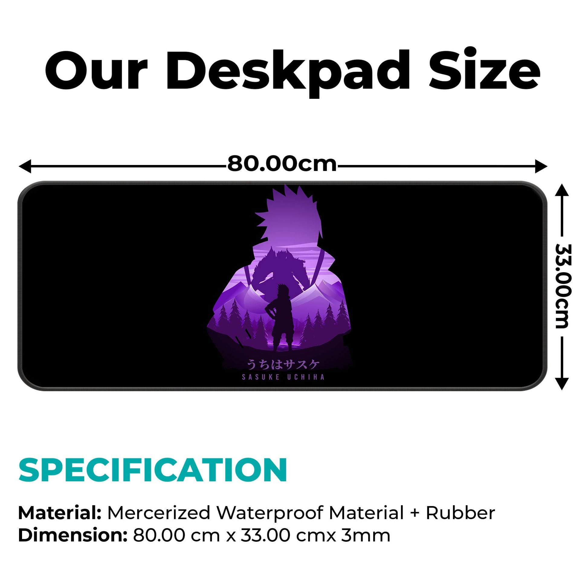 Uchiha Sasuke - E-XL Mousepad image 1