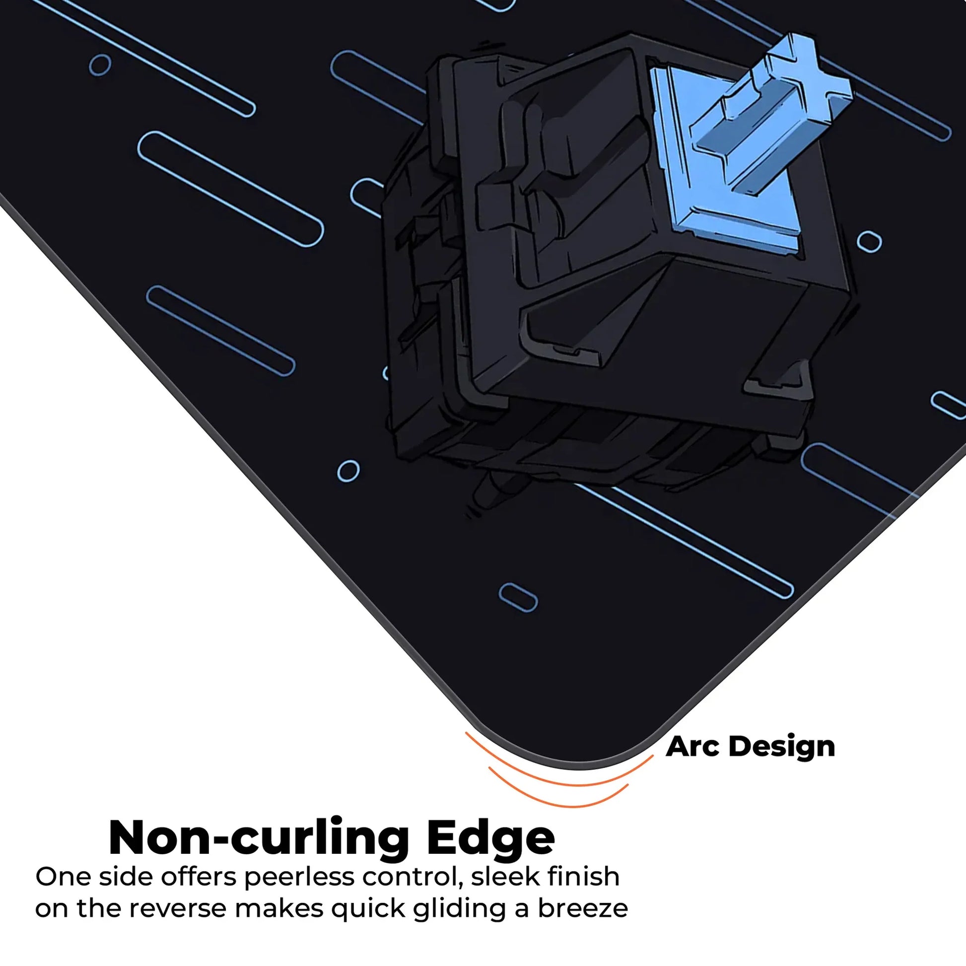 Keycap Abstract - Blue - E-XL Mousepad image 4