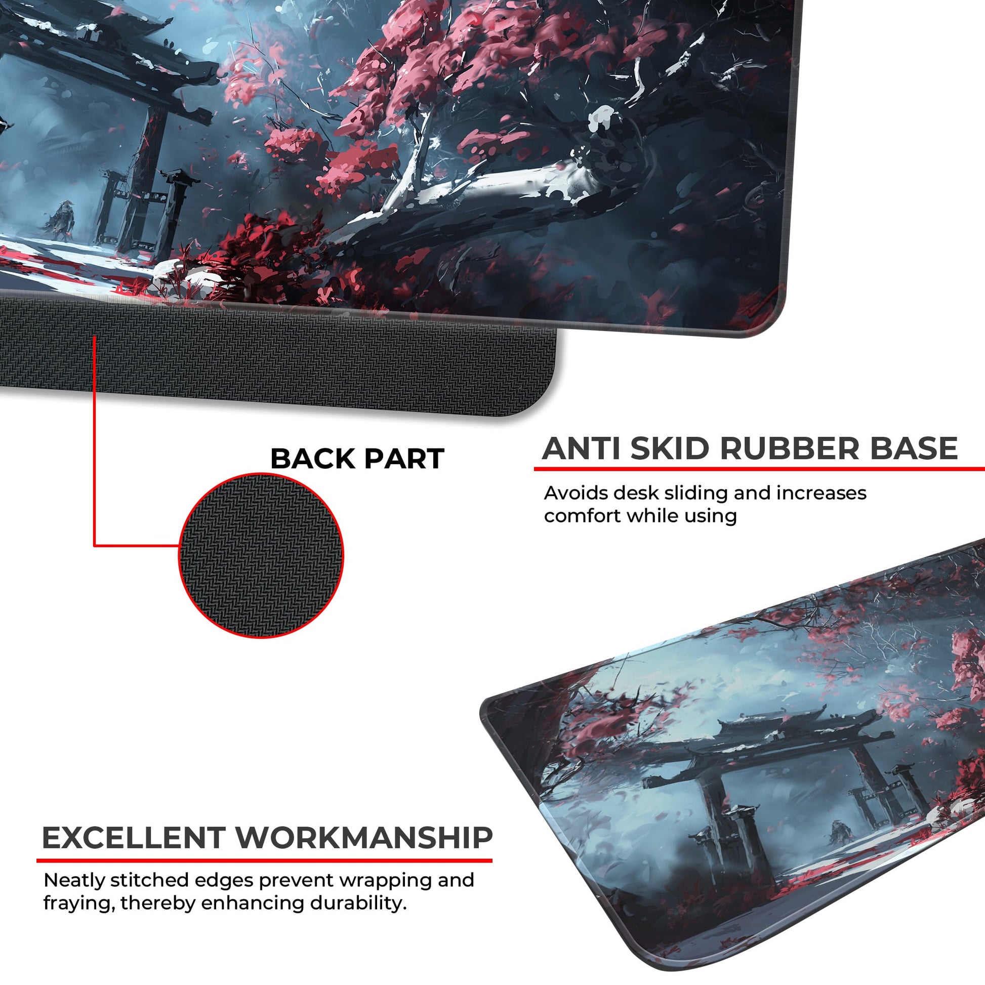 Dark Sakura Art - E-XL Mousepad image 2