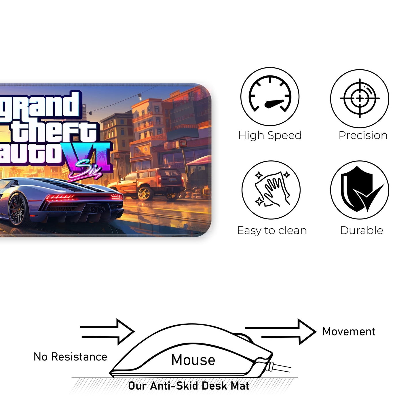 GTA VI - I - E-XL Mousepad image 3