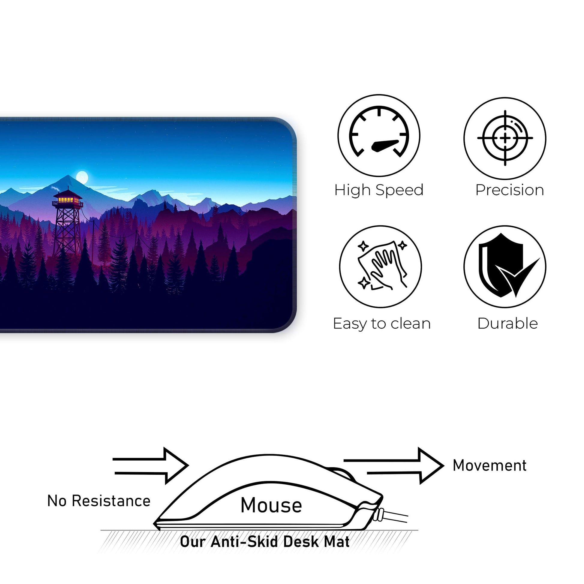 Mountains Abstract - E-XL Mousepad image 3