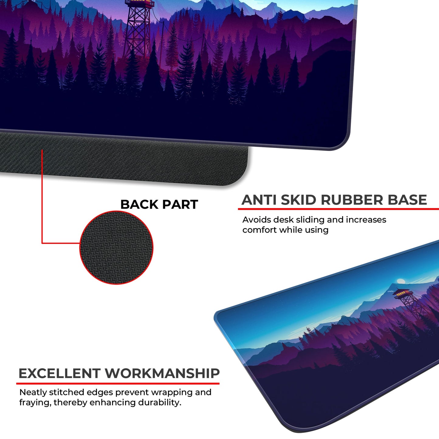Mountains Abstract - E-XL Mousepad image 2
