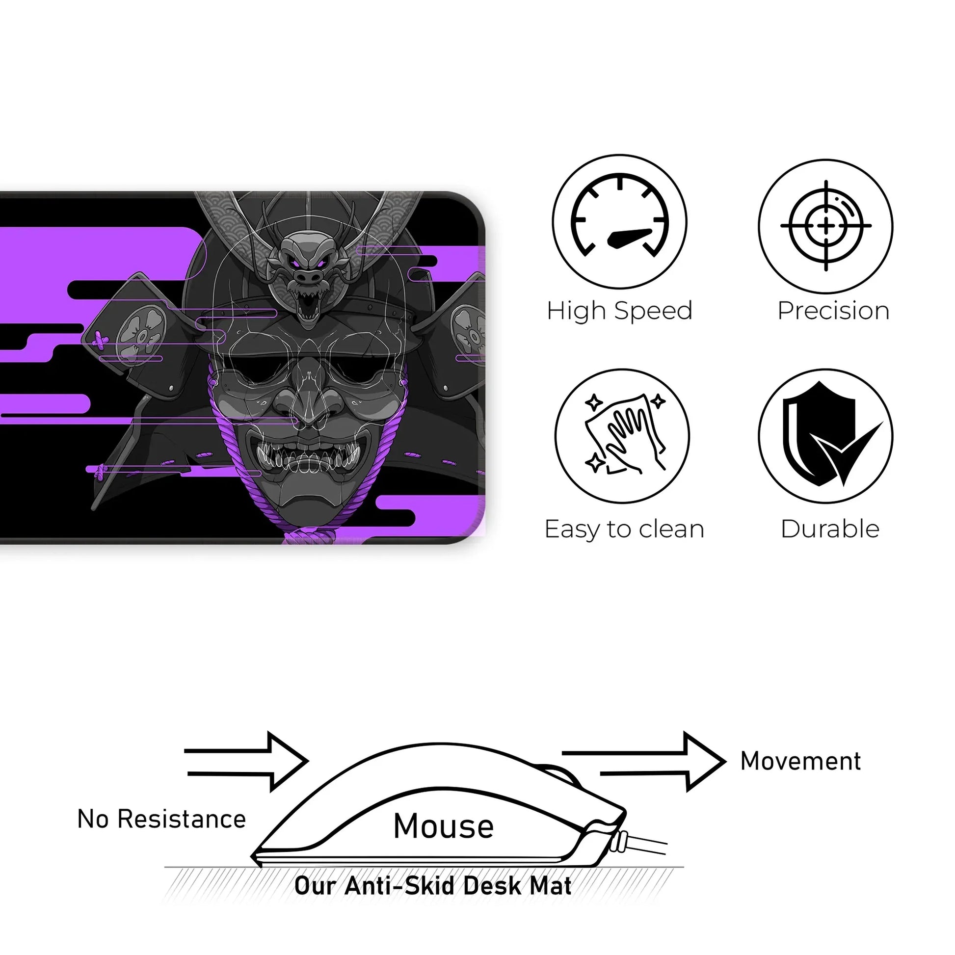 Cyber Oni - Purple - E-XL Mousepad image 3