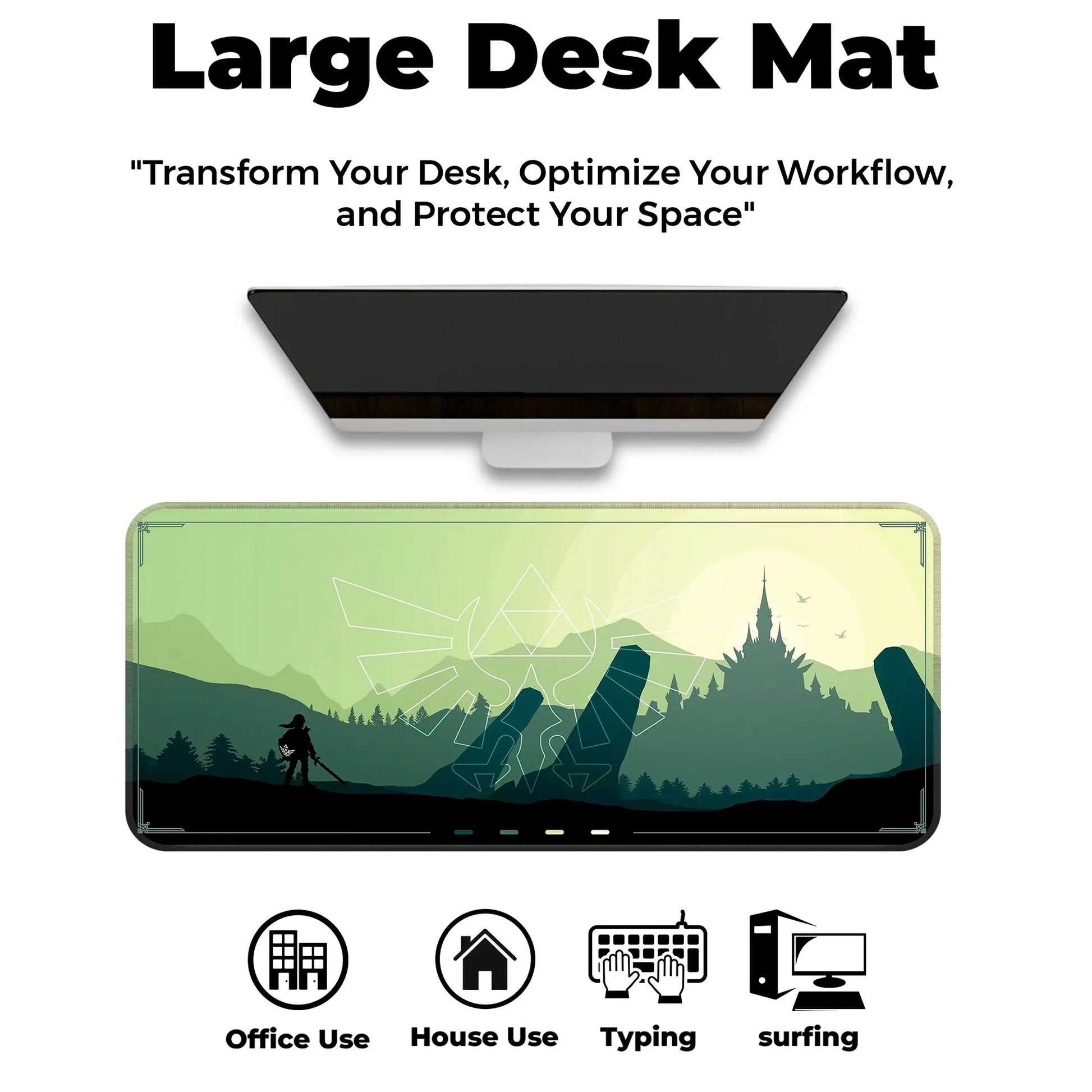 Zen Forest - Green - E-XL Mousepad image 5