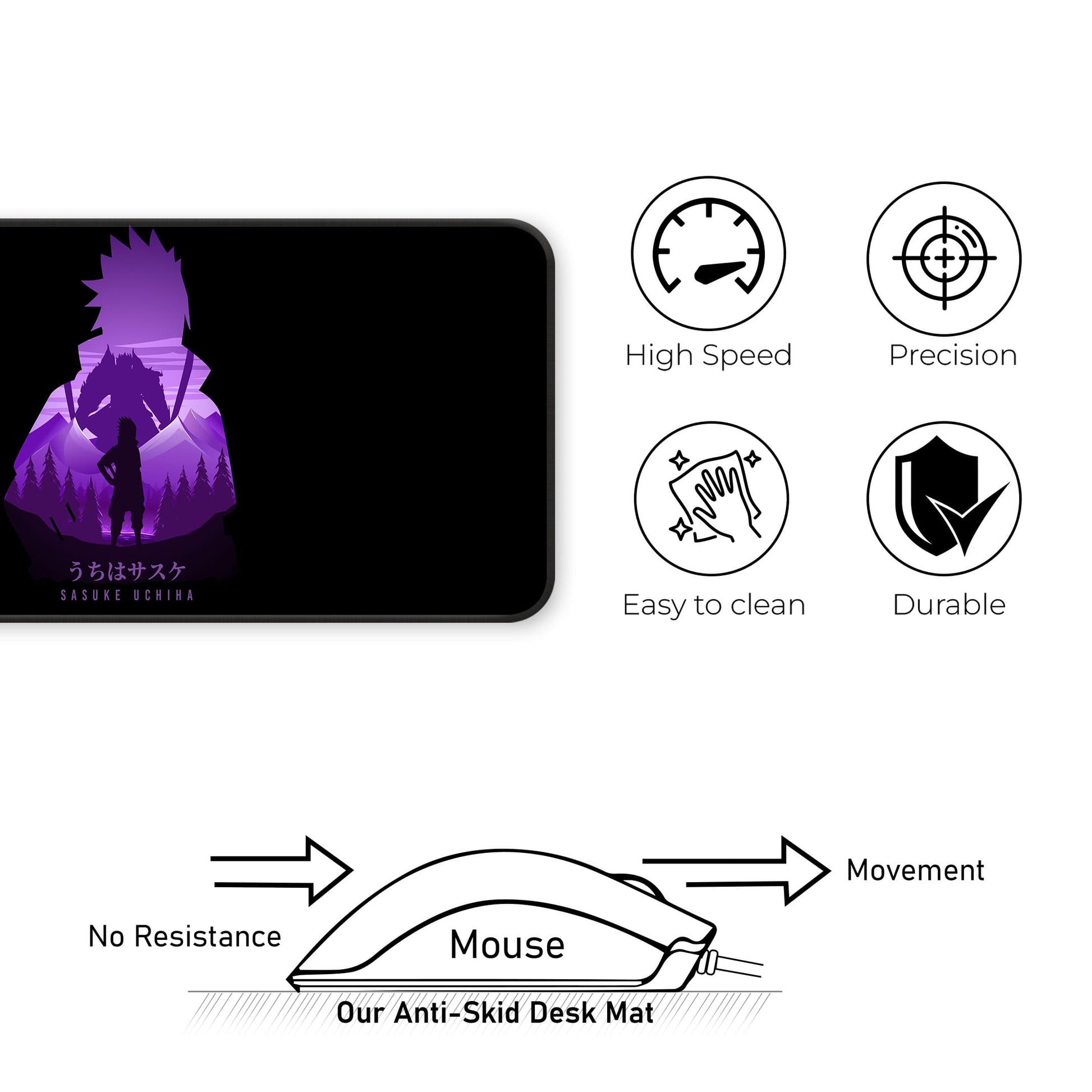 Uchiha Sasuke - E-XL Mousepad image 3