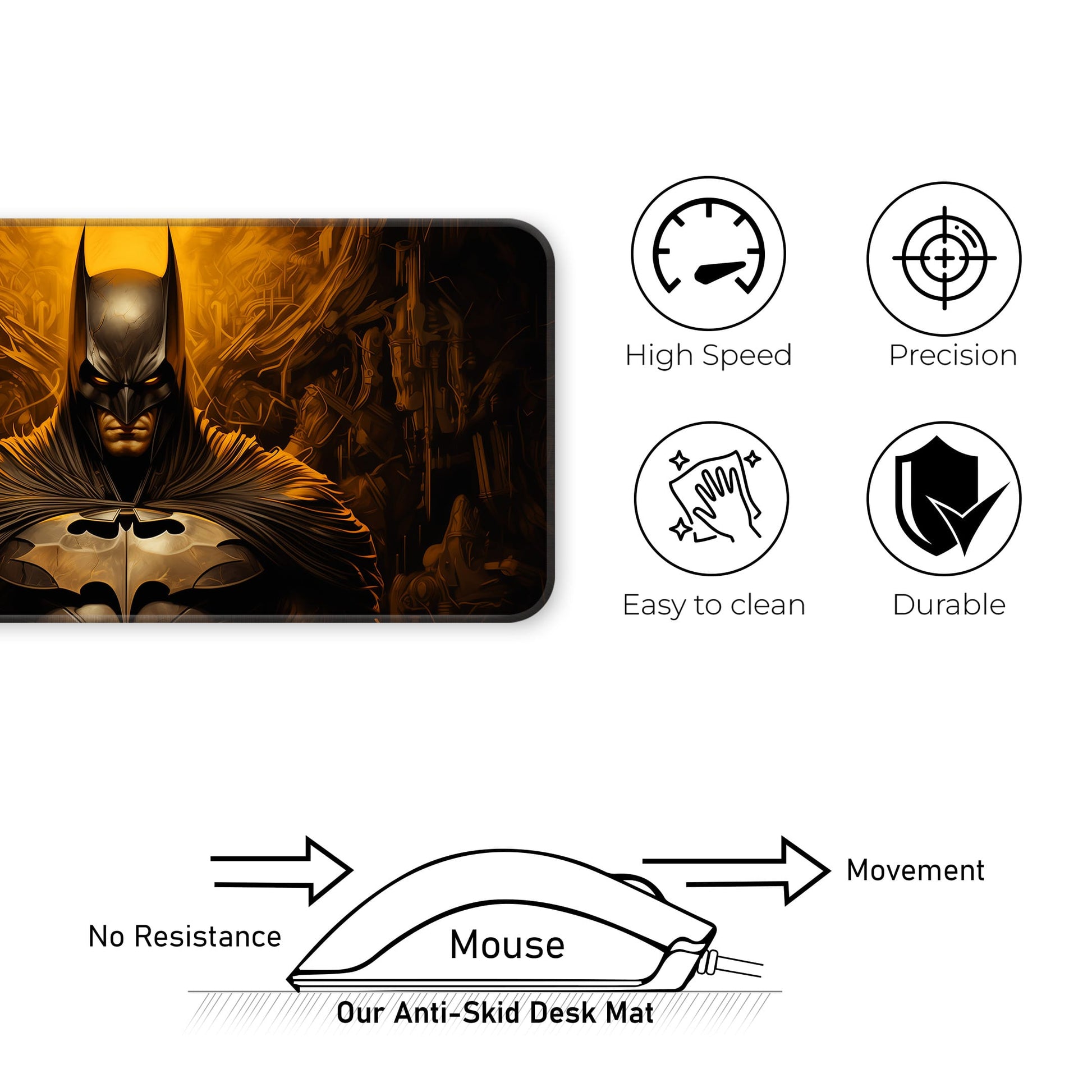 Golden Batman - E-XL Mousepad image 3