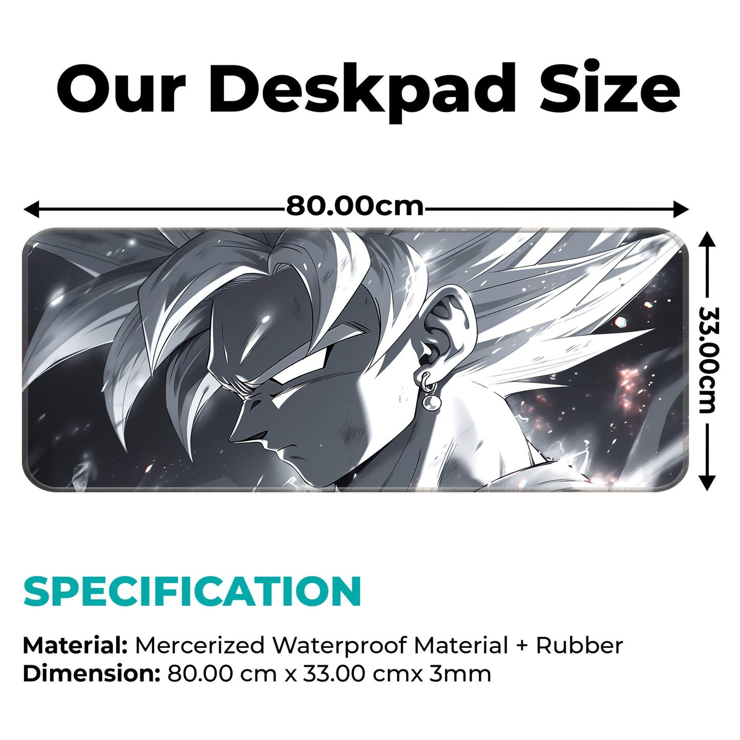 DBZ - Goku Ultra Instinct - E-XL Mousepad image 1