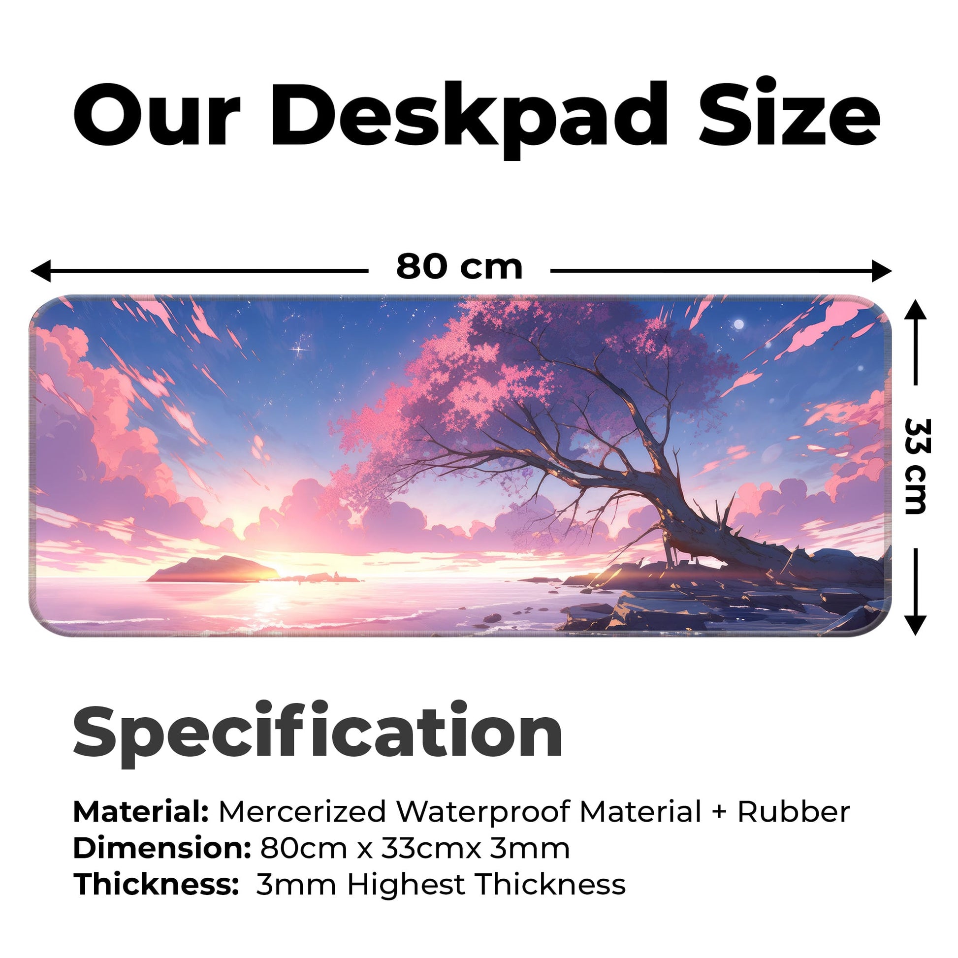 Sakura Sunset Abstract - E-XL Mousepad image 1