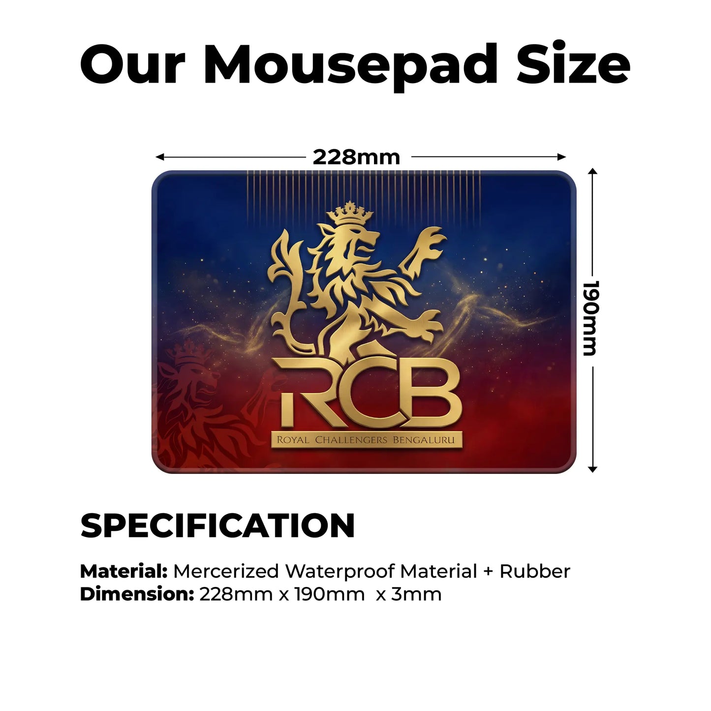 Bangluru – S Size Mousepad (Special IPL Edition)
