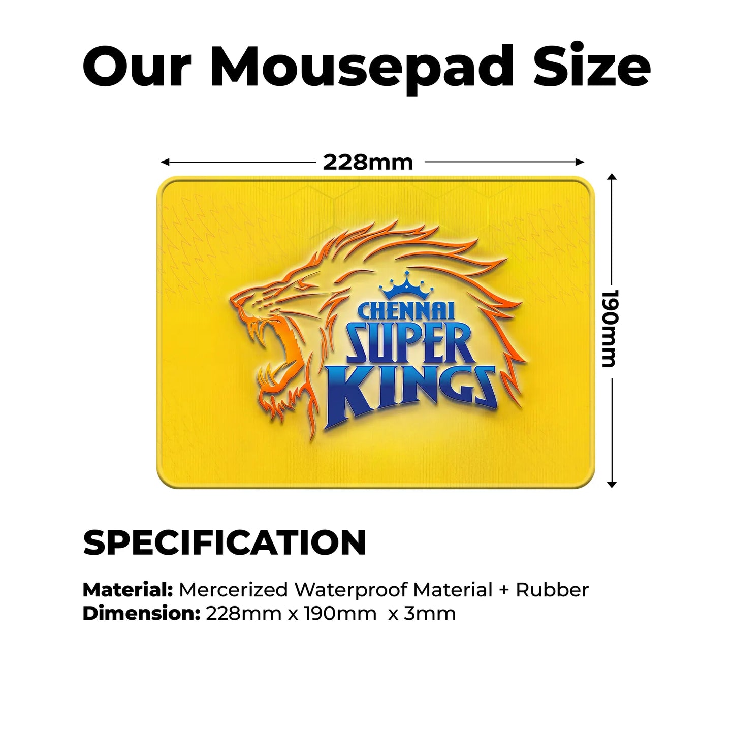 Chennai – S Size Mousepad (Special IPL Edition)