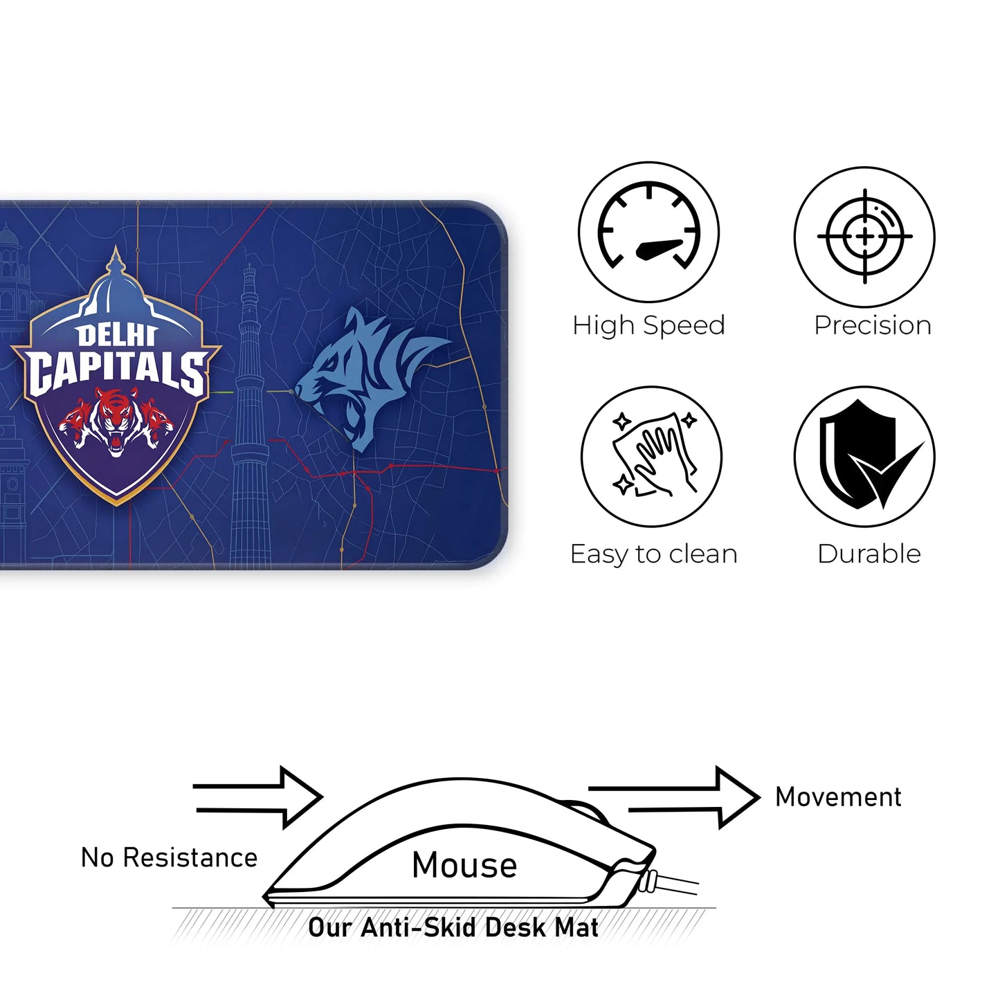 Delhi – E-XL Size Mousepad (Special IPL Edition)