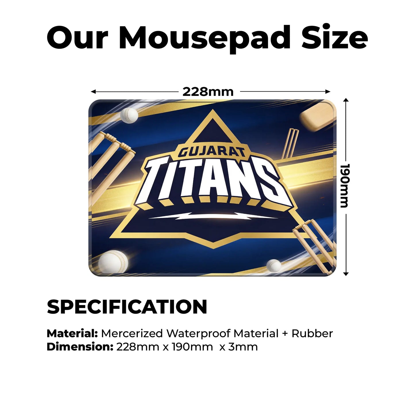 Gujarat – S Size Mousepad (Special IPL Edition)