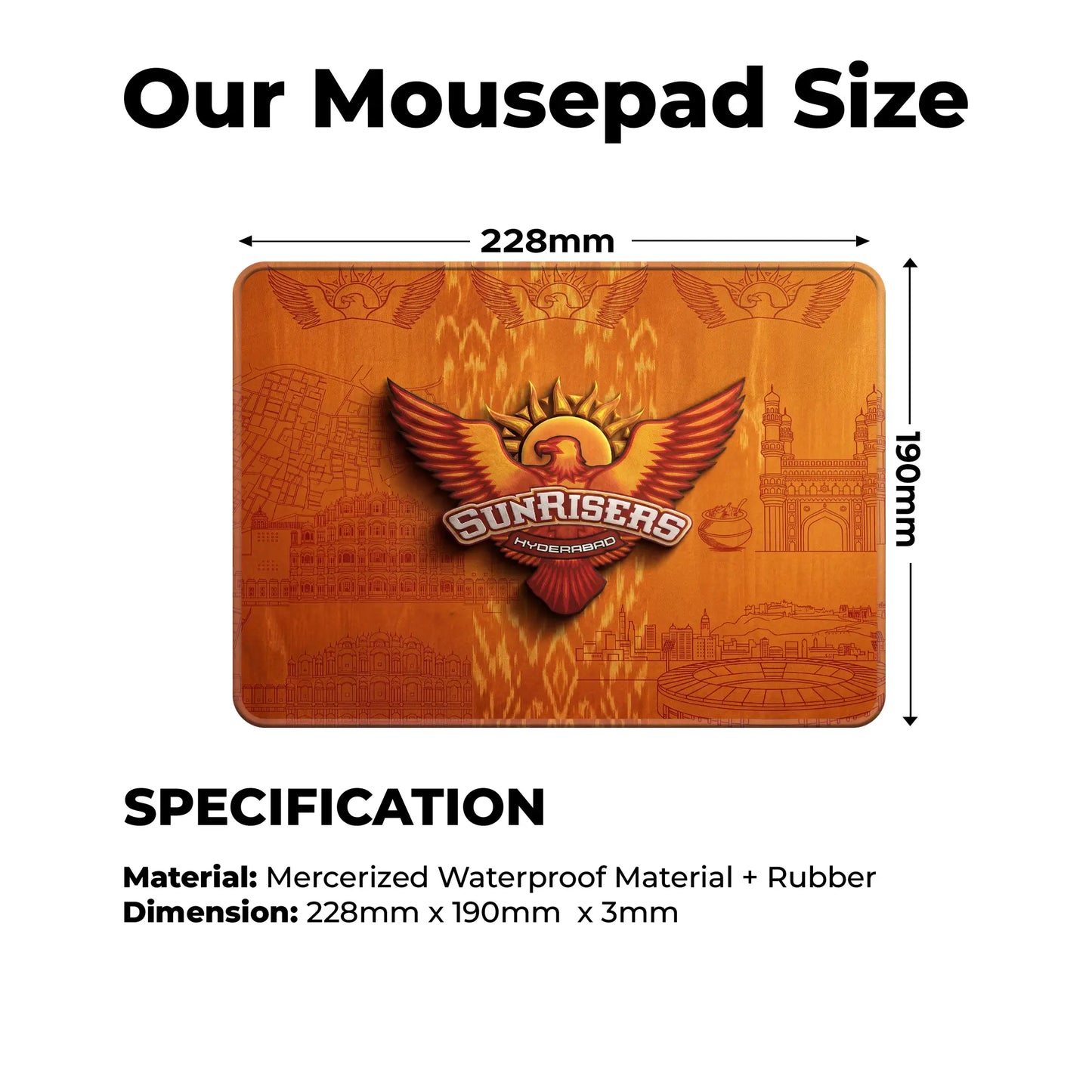 Hyderabad – S Size Mousepad (Special IPL Edition)