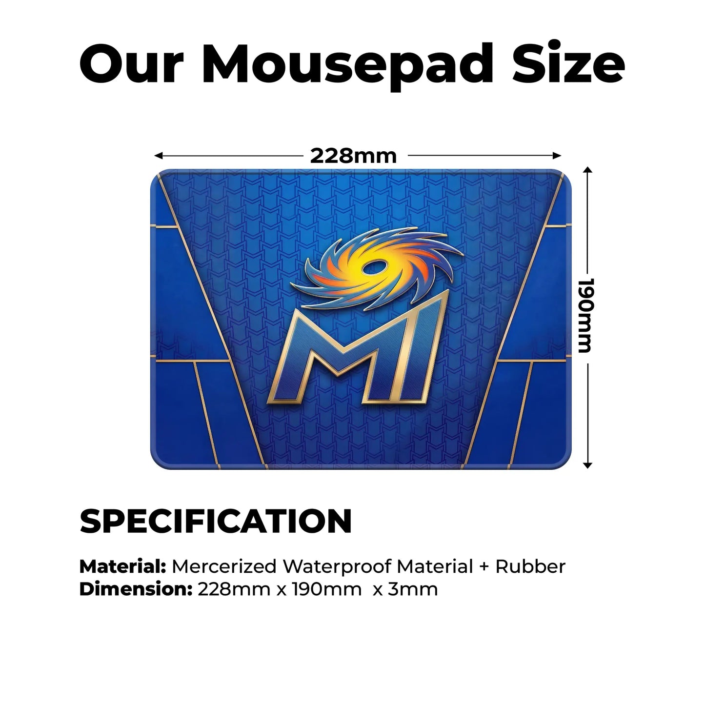 Mumbai – S Size Mousepad (Special IPL Edition)