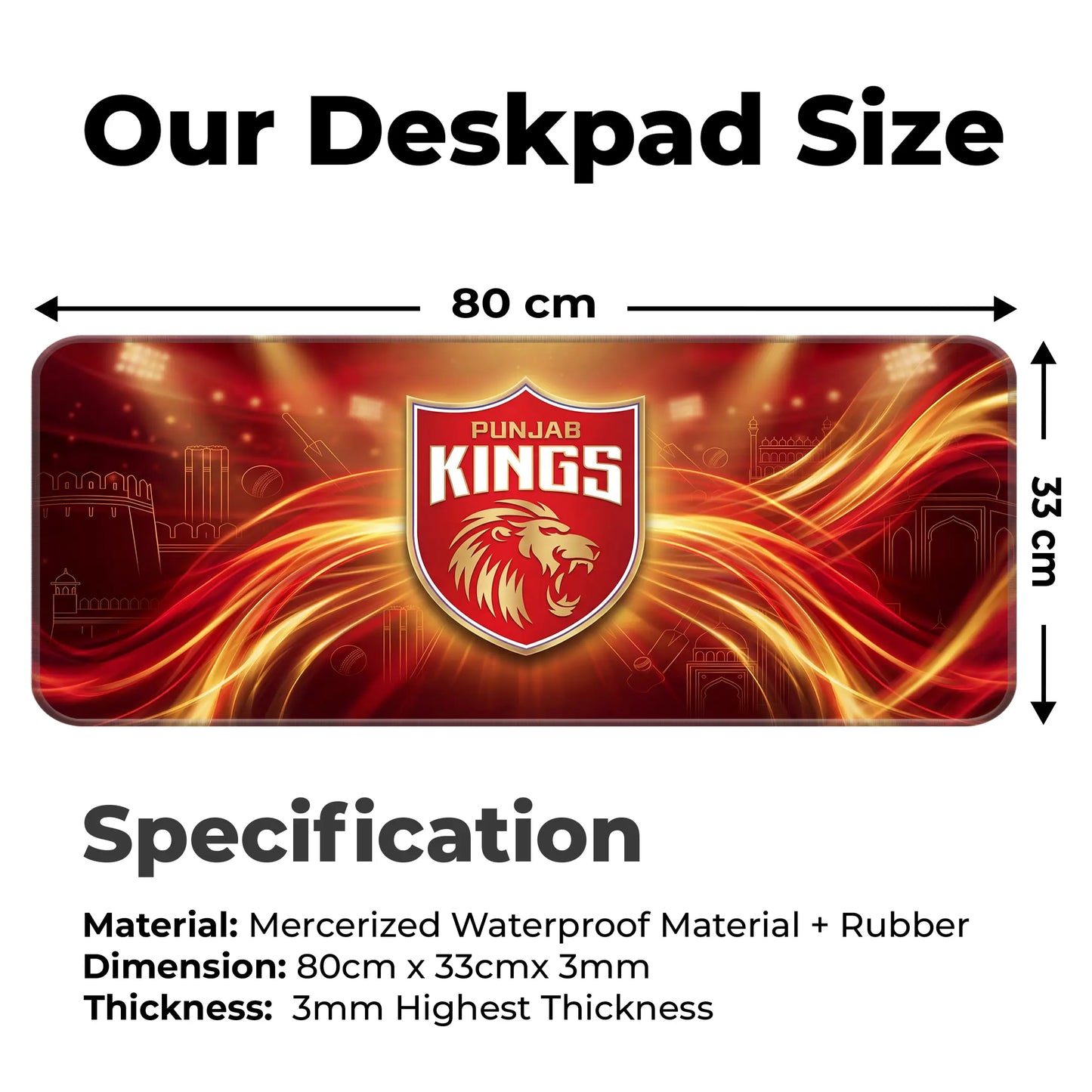 Punjab – E-XL Size Mousepad (Special IPL Edition)