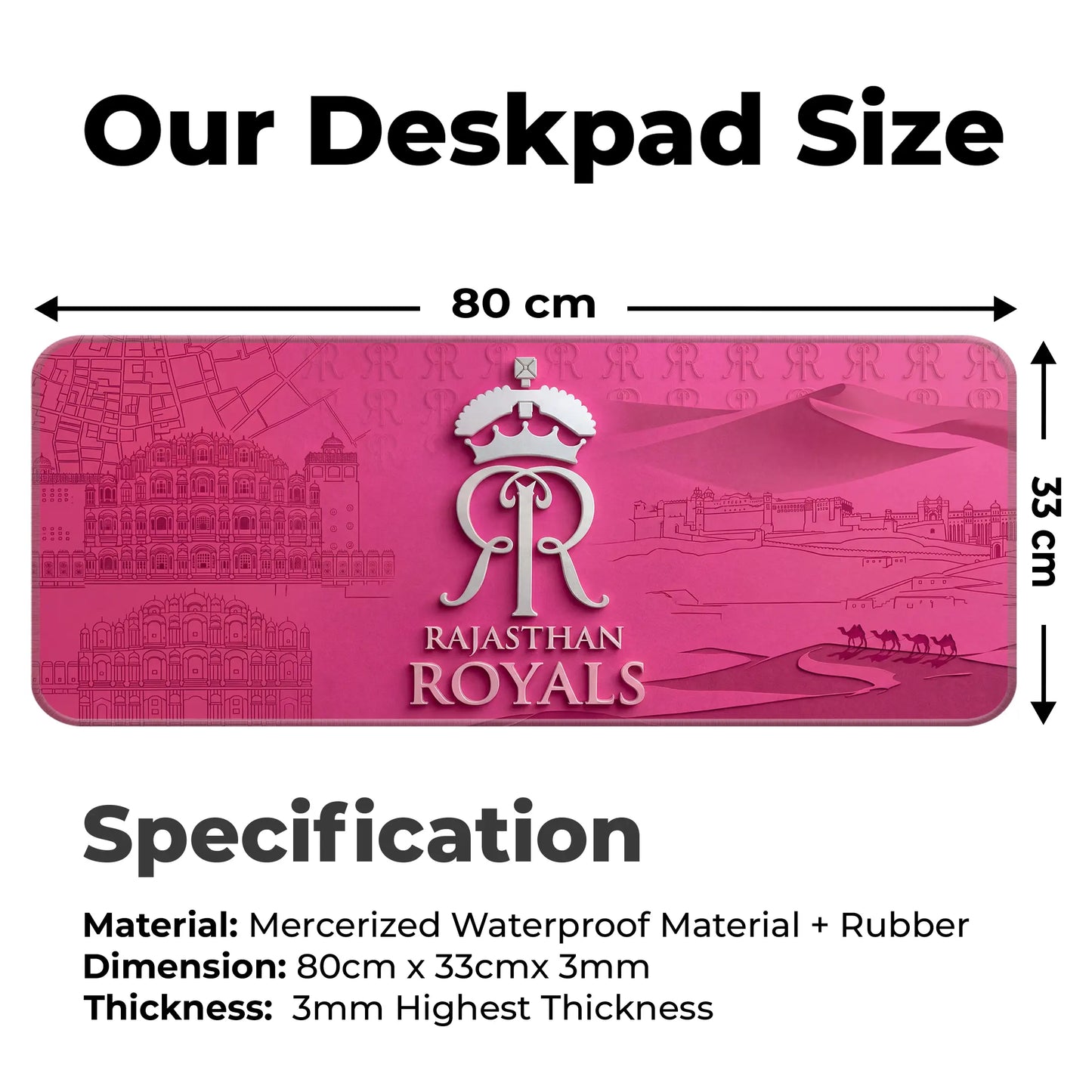 Rajasthan – E-XL Size Mousepad (Special IPL Edition)