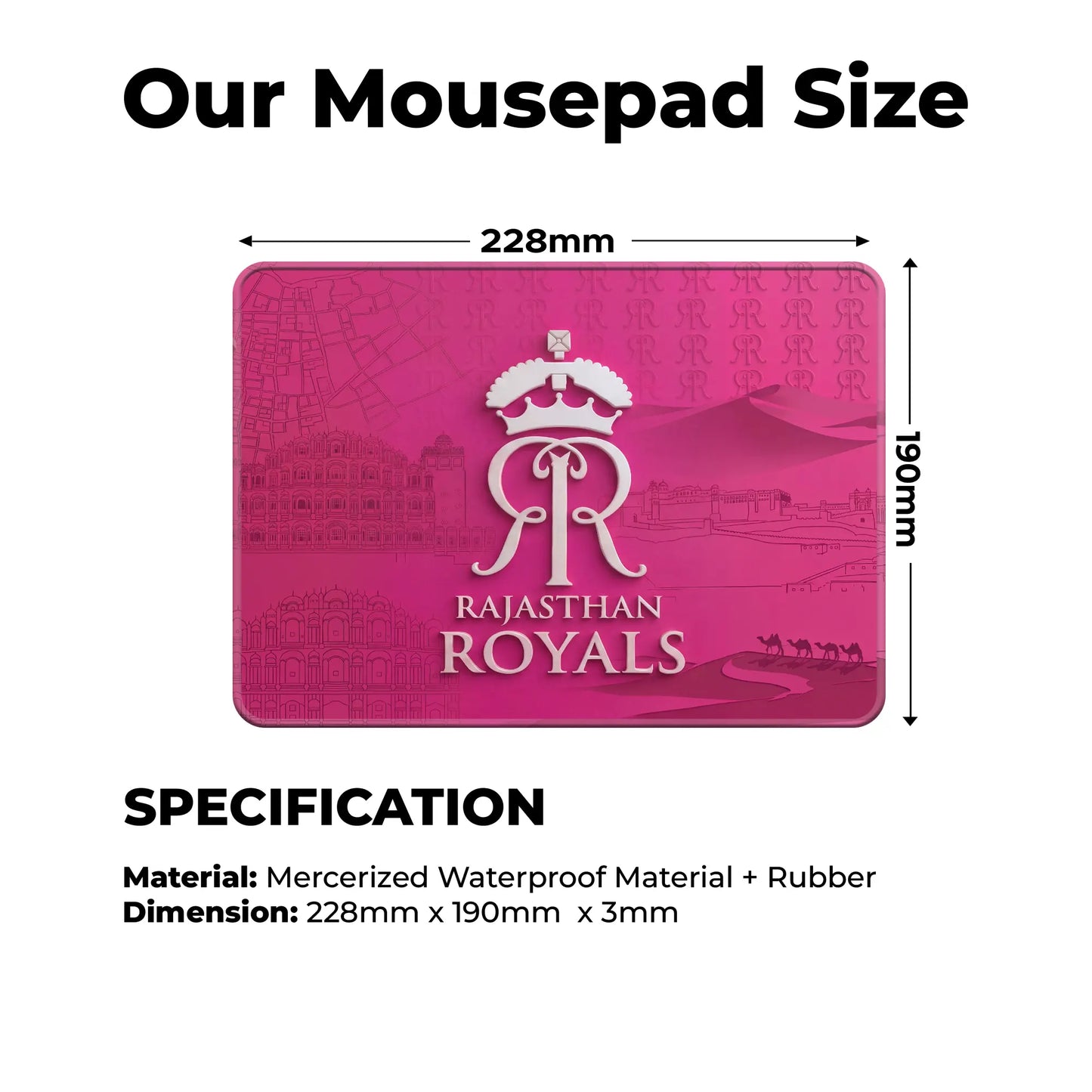Rajasthan – S Size Mousepad (Special IPL Edition)