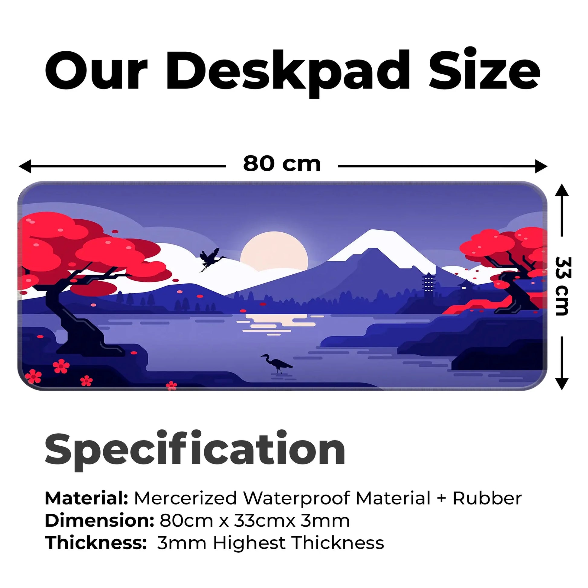 Mountains Art - Purple - E-XL Mousepad image 1