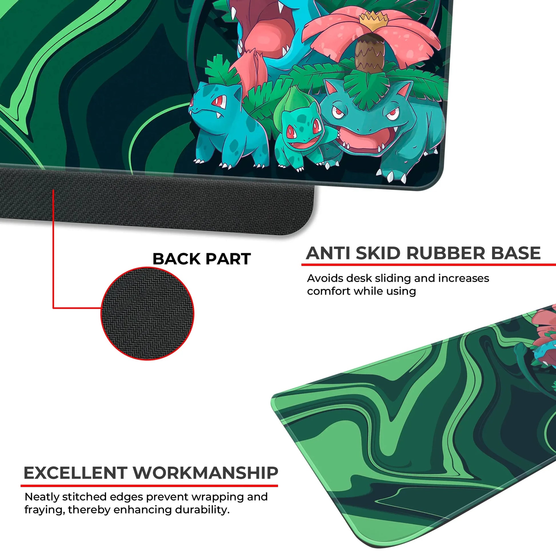 Bulbasaur Family - E-XL Mousepad image 2