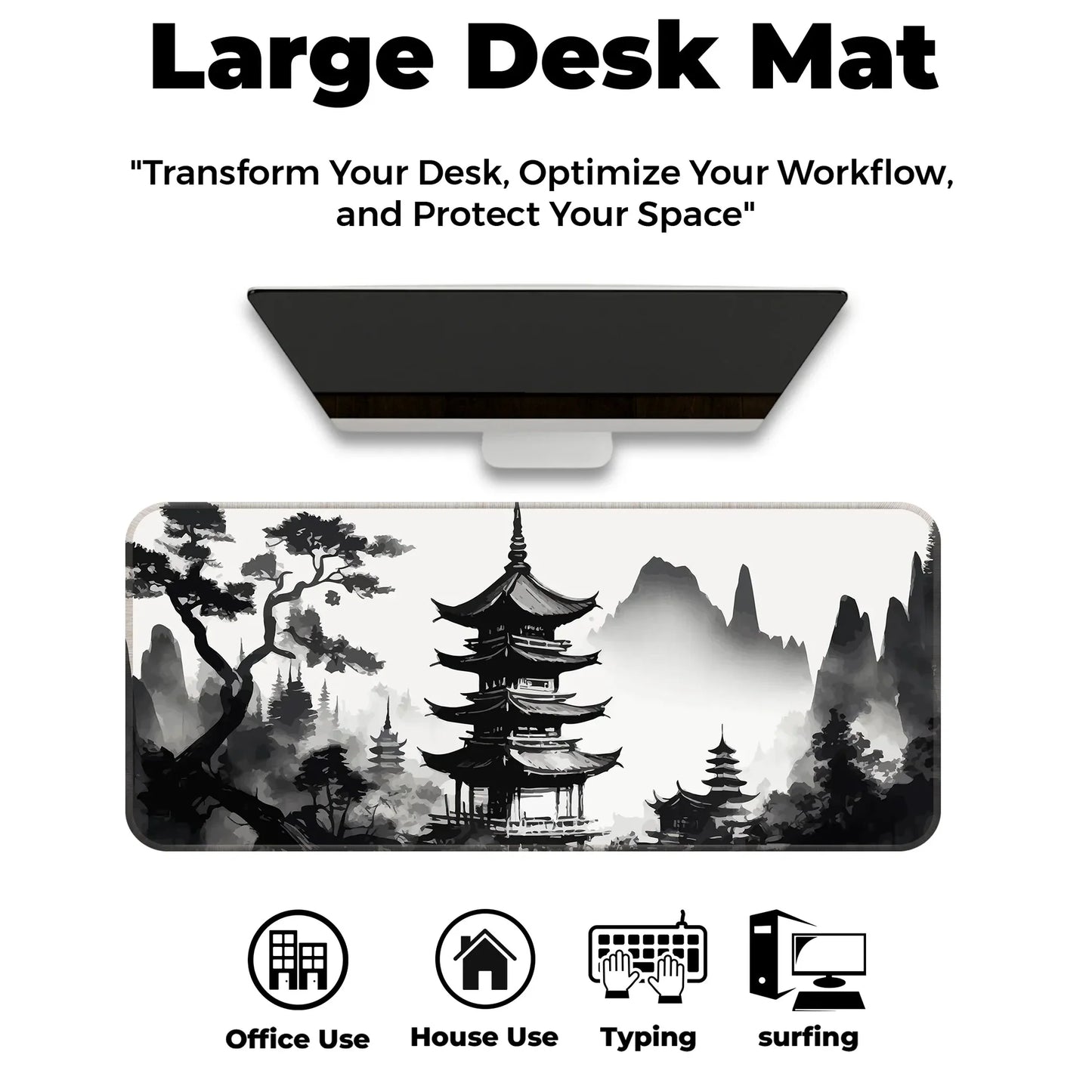 Japanese Zen Temple - E-XL Mousepad image 5