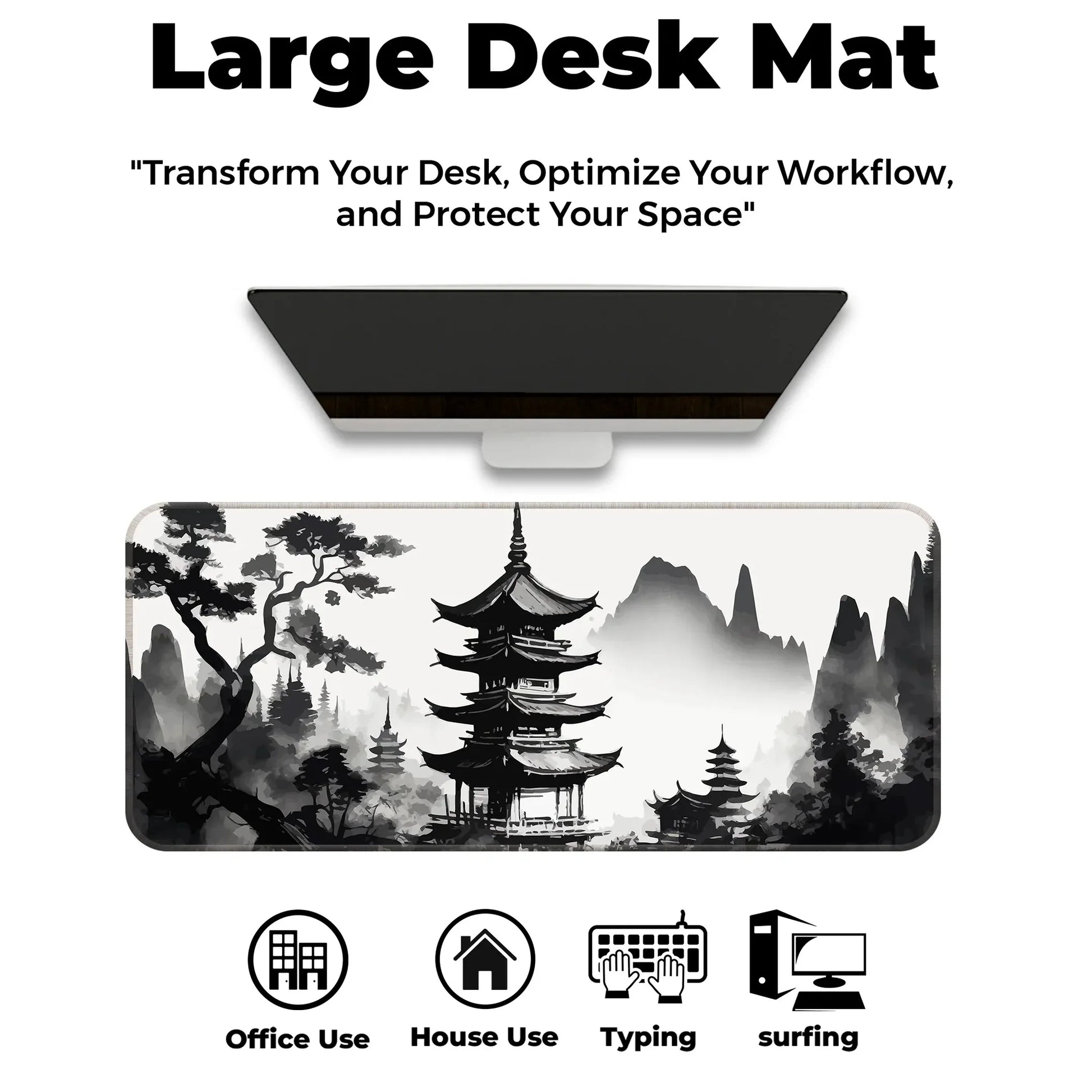 Japanese Zen Temple - E-XL Mousepad image 5