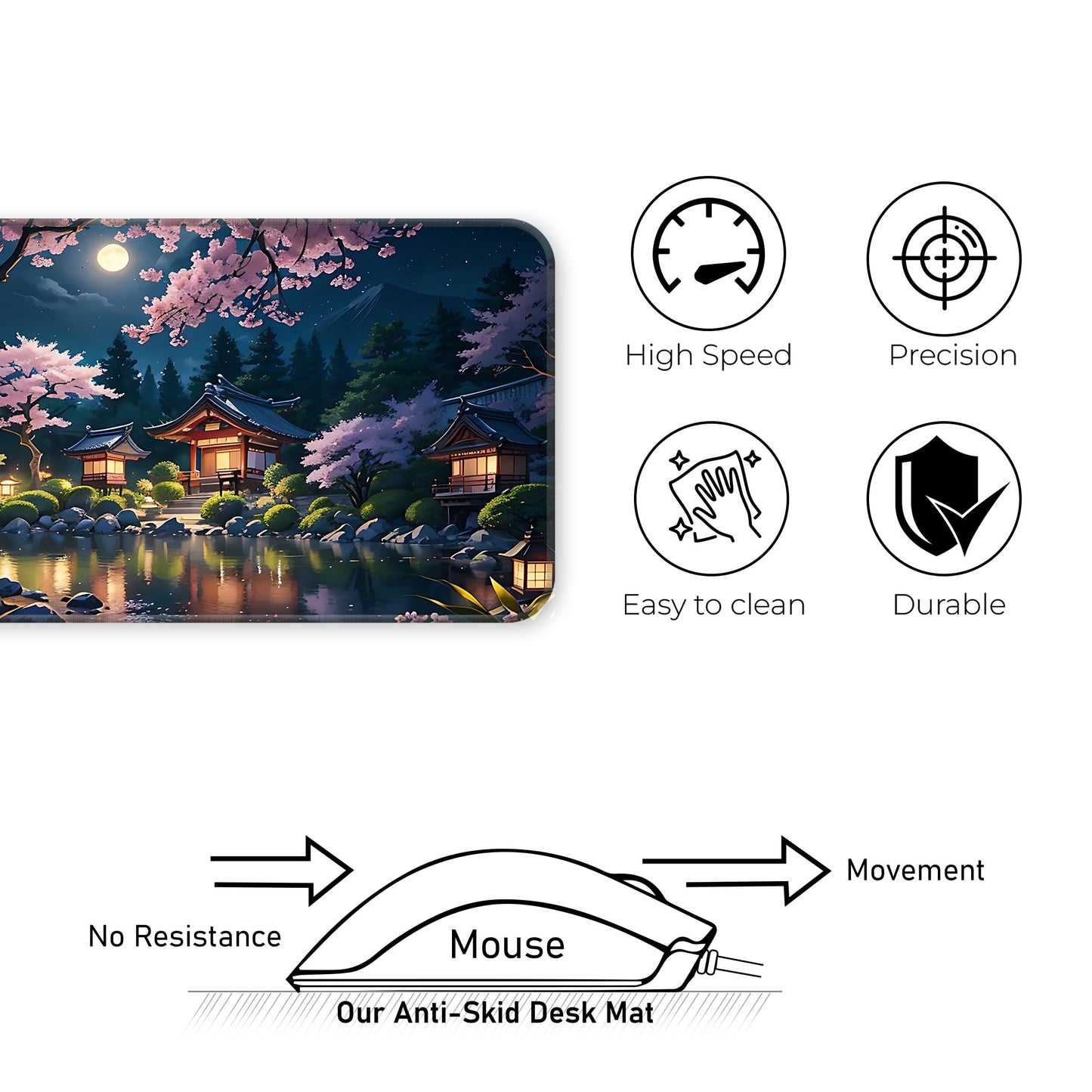 Japanese Festive Night - E-XL Mousepad image 3