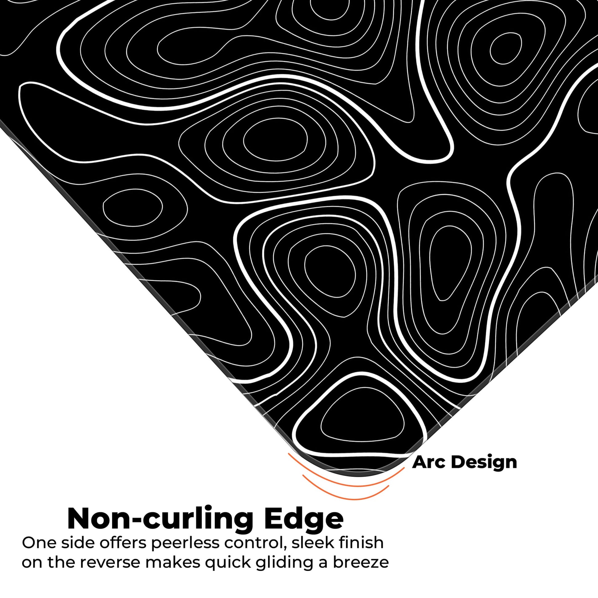 Black Topography - E-XL Mousepad image 4