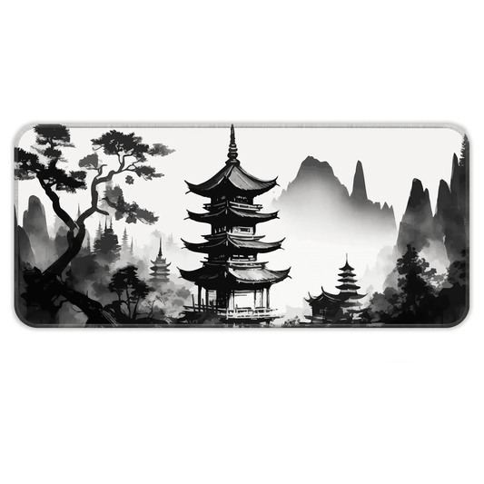 Japanese Zen Temple - E-XL Mousepad image 0