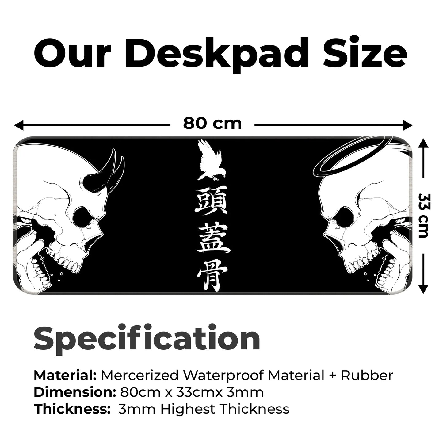 Devil or Angel - Black - E-XL Mousepad image 1
