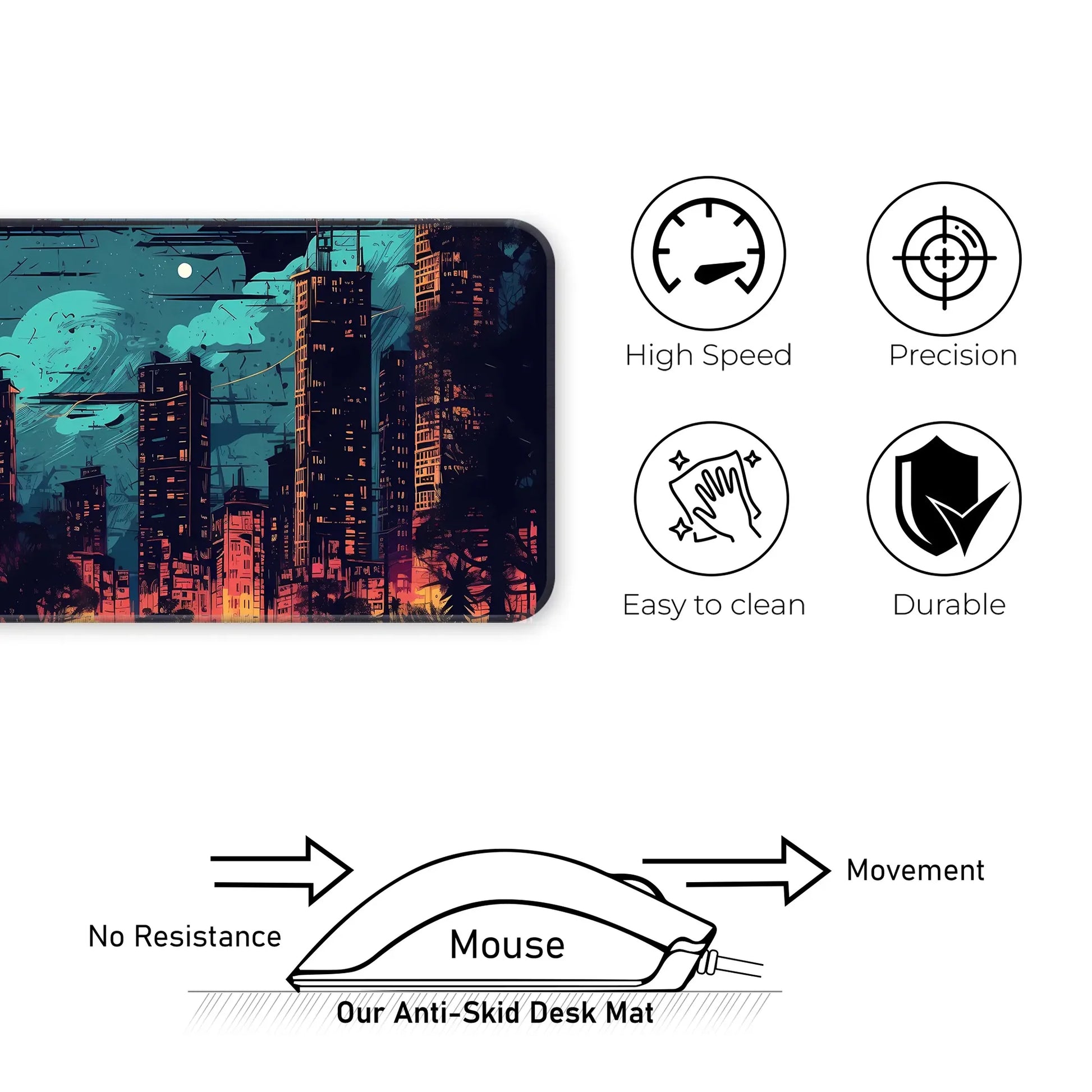 Modern Night City - E-XL Mousepad image 3