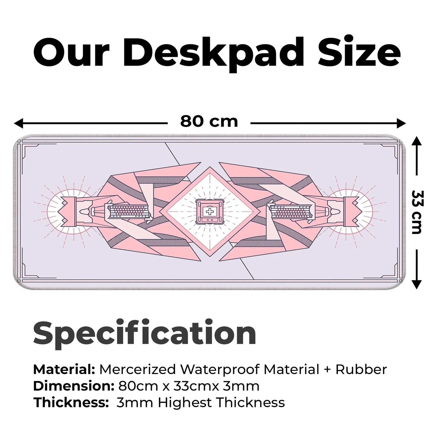 Minimal Keycap - Lavender - E-XL Mousepad image 1