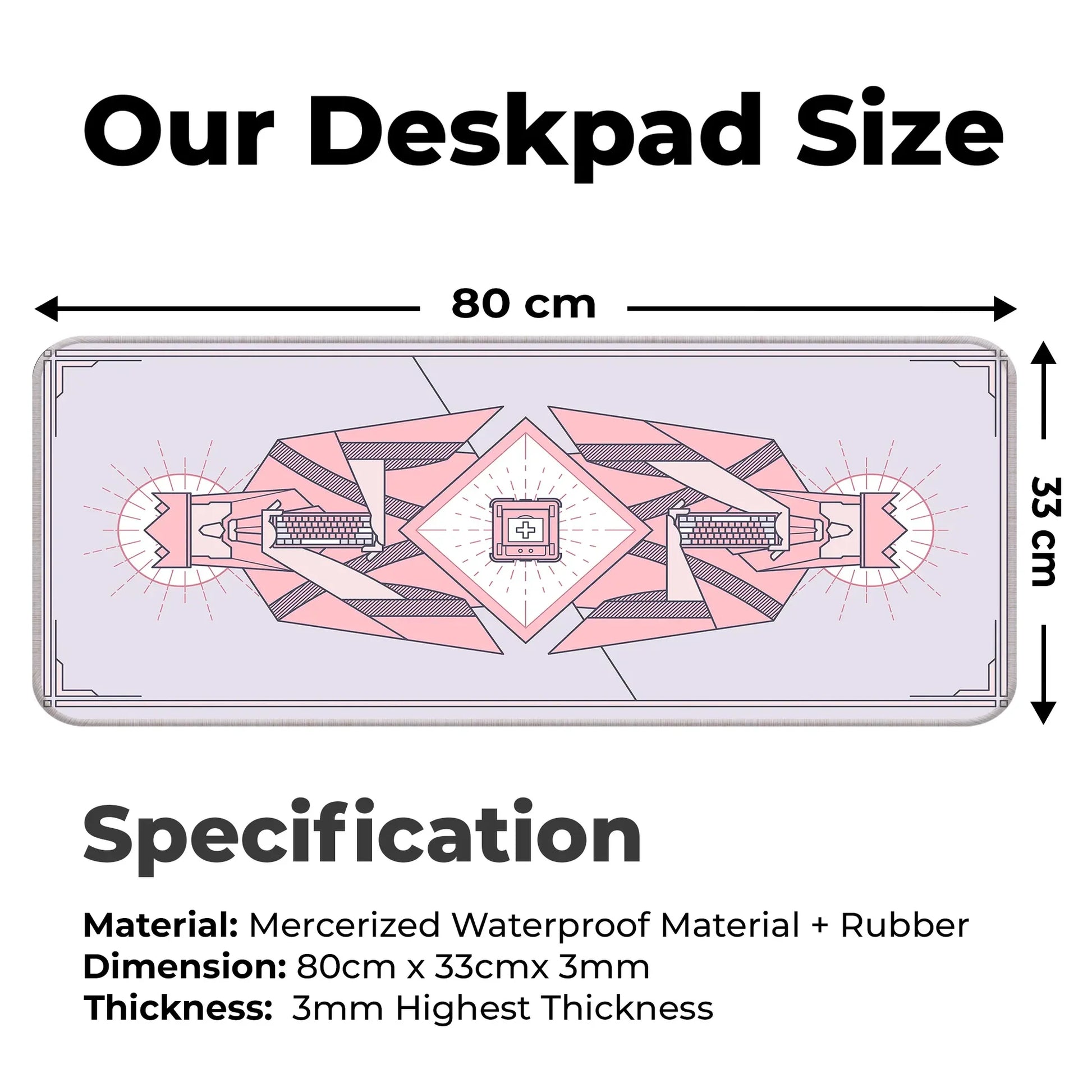 Minimal Keycap - Lavender - E-XL Mousepad image 1