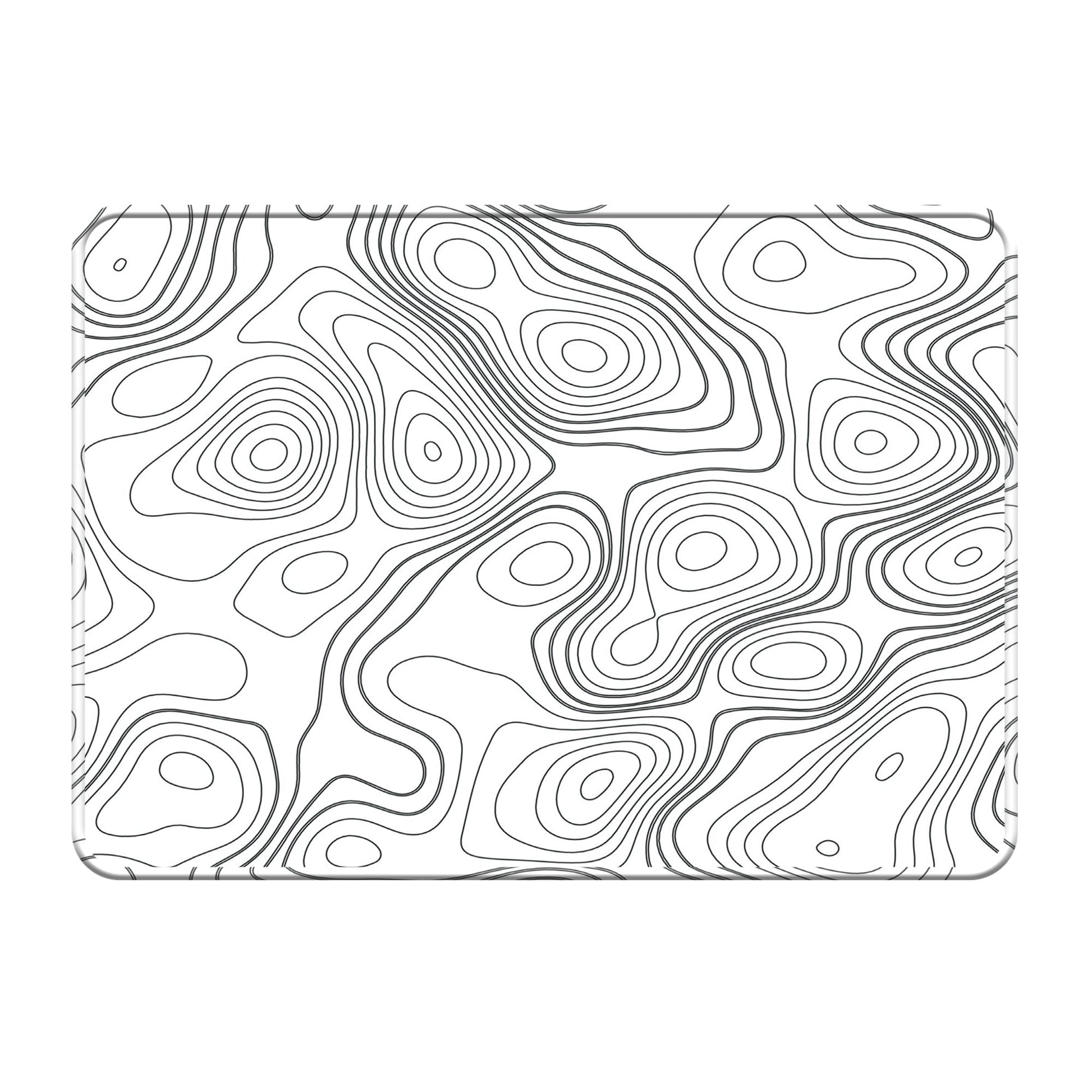 White Topography - S Size Mousepad image 0