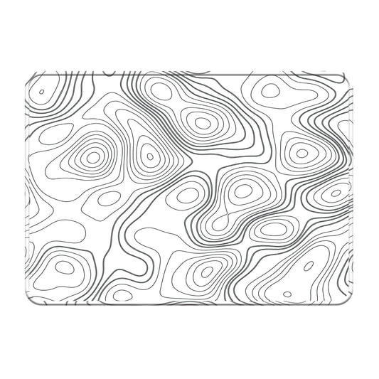 White Topography - S Size Mousepad image 0