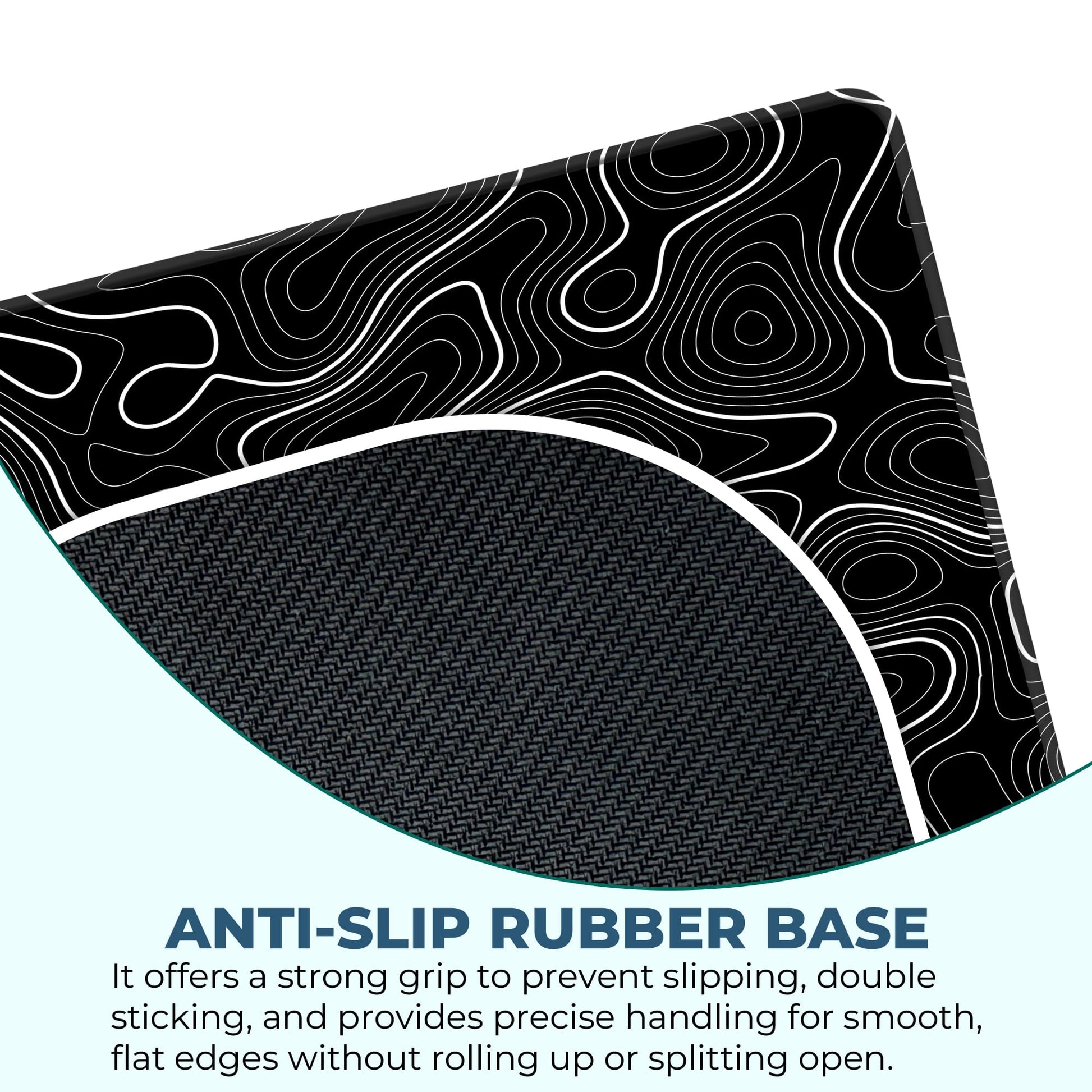 Black Topography - S Size Mousepad image 2