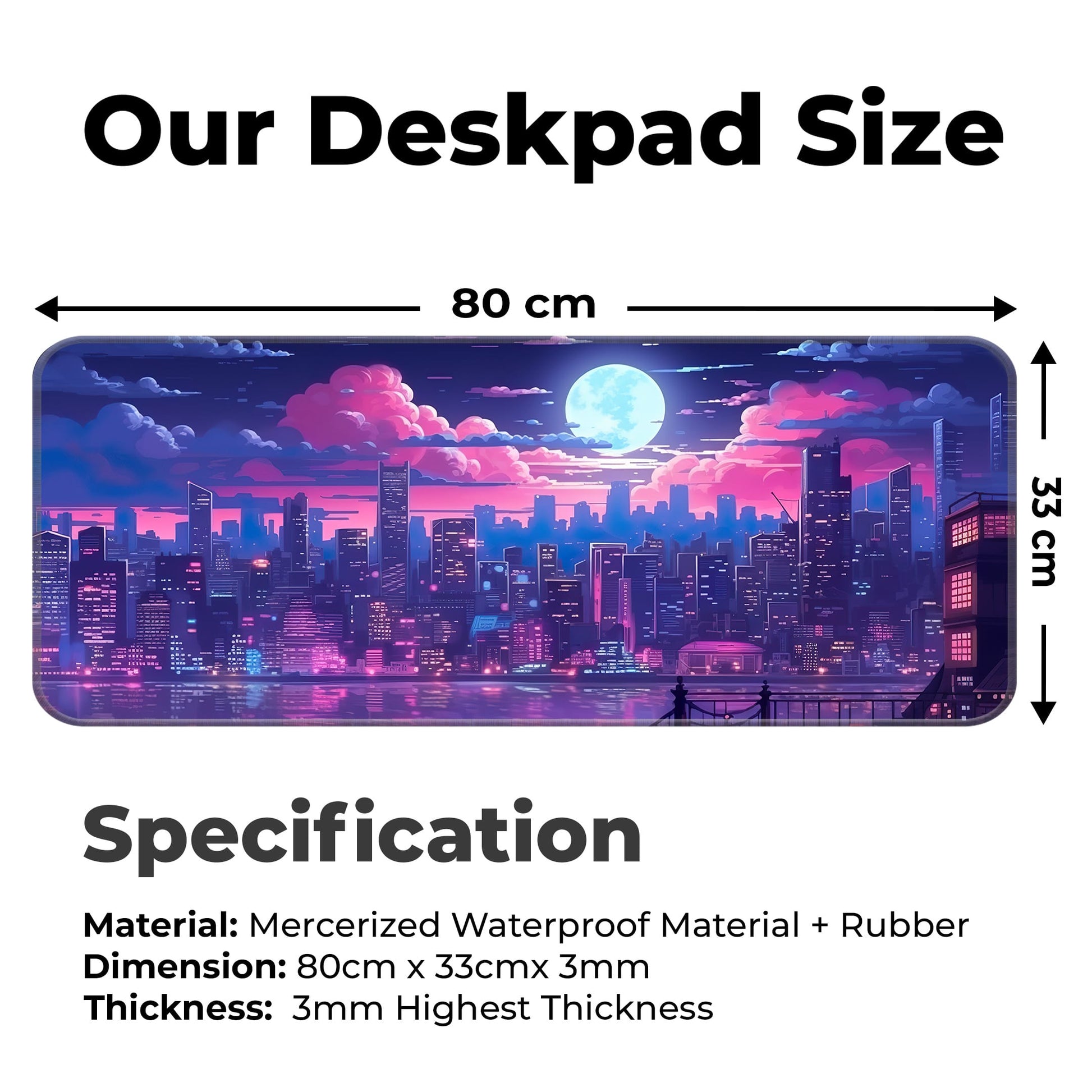 Midnight City Abstract - E-XL Mousepad image 1