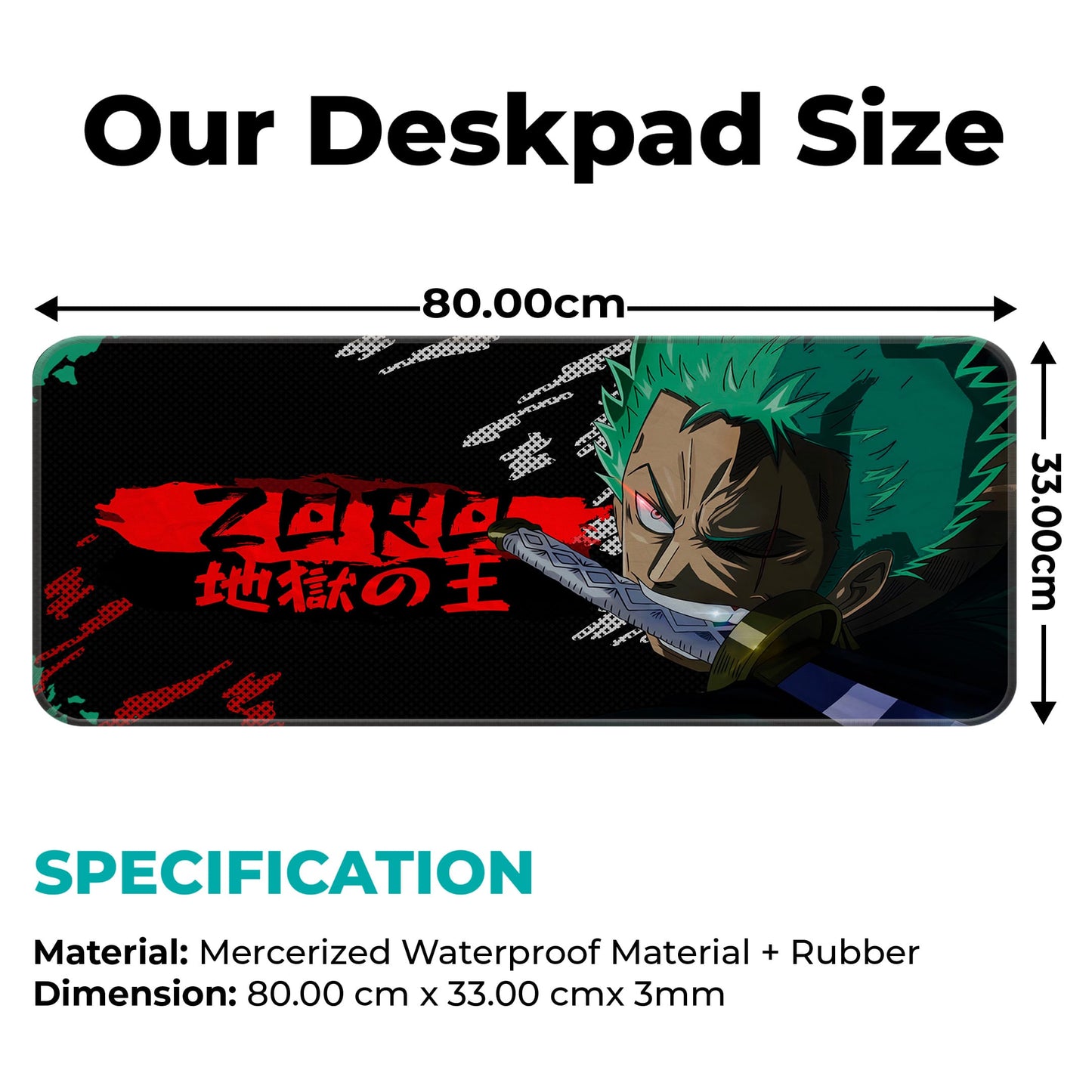 Roronoa Zoro - E-XL Mousepad image 1
