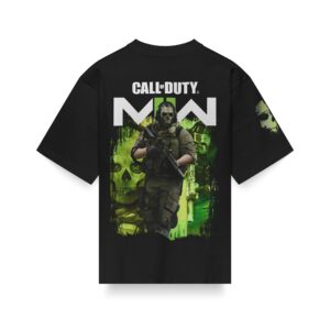 COD MW Ghost Oversized T-Shirt – 240 GSM French Terry Cotton | Premium DTF Print