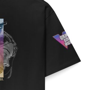 GTA VI Inspired Premium Cotton T-Shirt | Oversized Unisex Fit | Black & White
