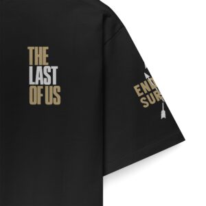 The Last of Us Oversized T-Shirt – 240 GSM | DTF Print | Black & Brown | Unisex Gamer Tee