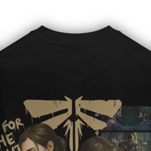 The Last of Us Oversized T-Shirt – 240 GSM | DTF Print | Black & Brown | Unisex Gamer Tee